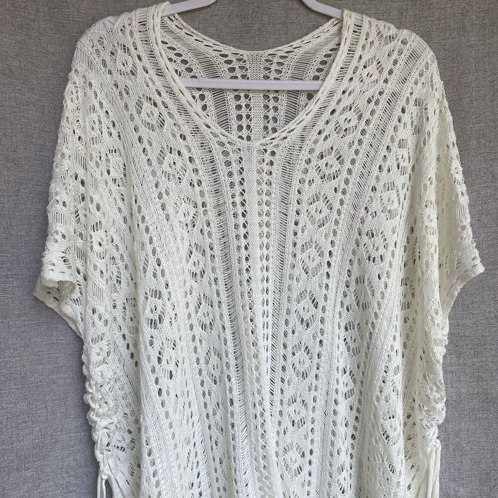 Unbranded Womens Boho Oversized Crochet Knit Sweater Size OS Lagenlook Scandi